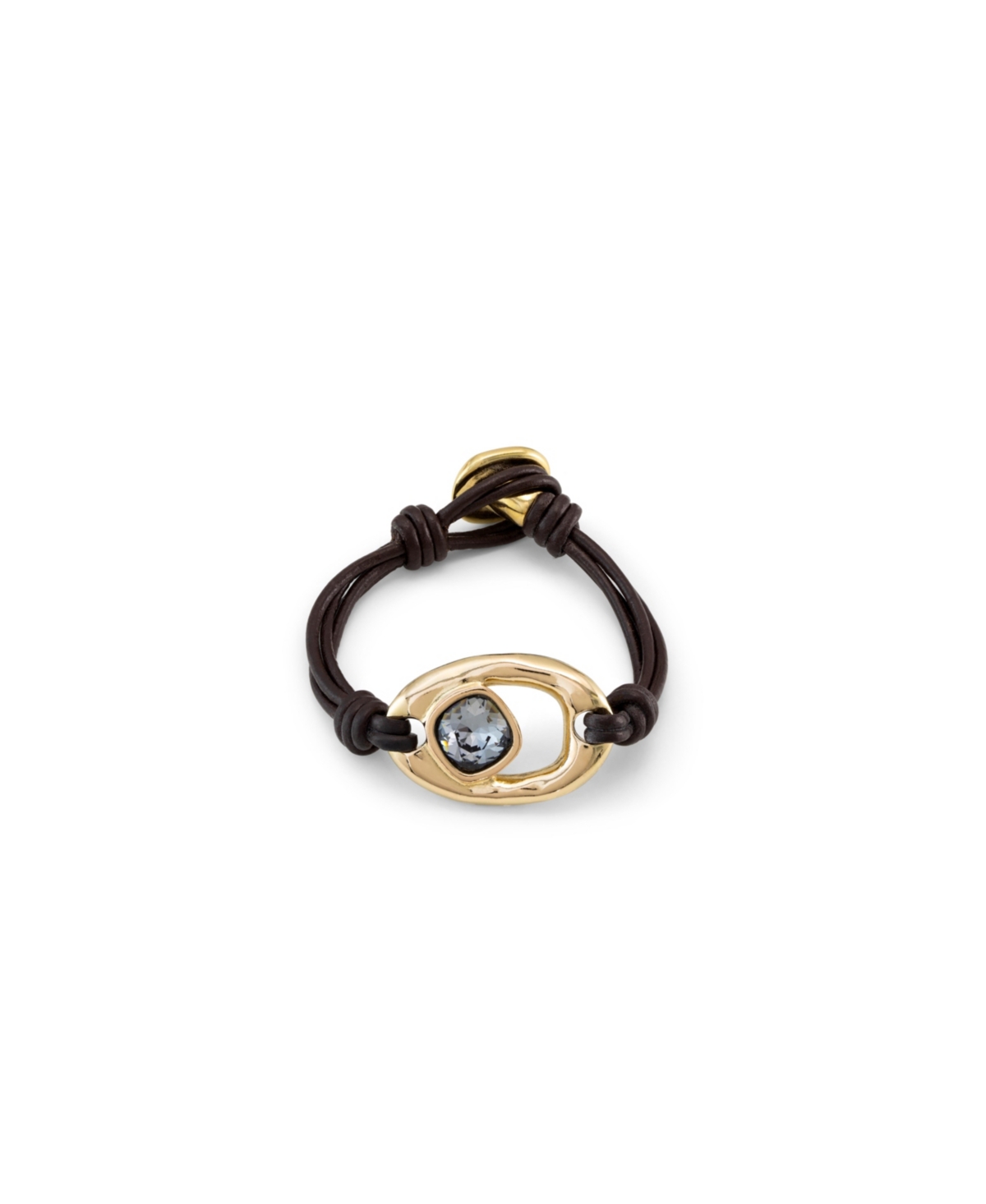 Unode50 18k Gold-plated Metal Alloy Oval Bracelet In Gold