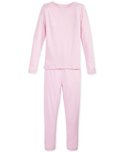 32 Degrees Heat by Weatherproof Girls' 2-Piece Star-Print BaseLayer Set