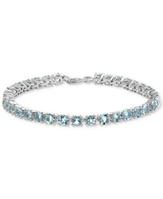 EFFY&reg; Aquamarine (7-1/2 ct. t.w.) Tennis Bracelet in Sterling Silver