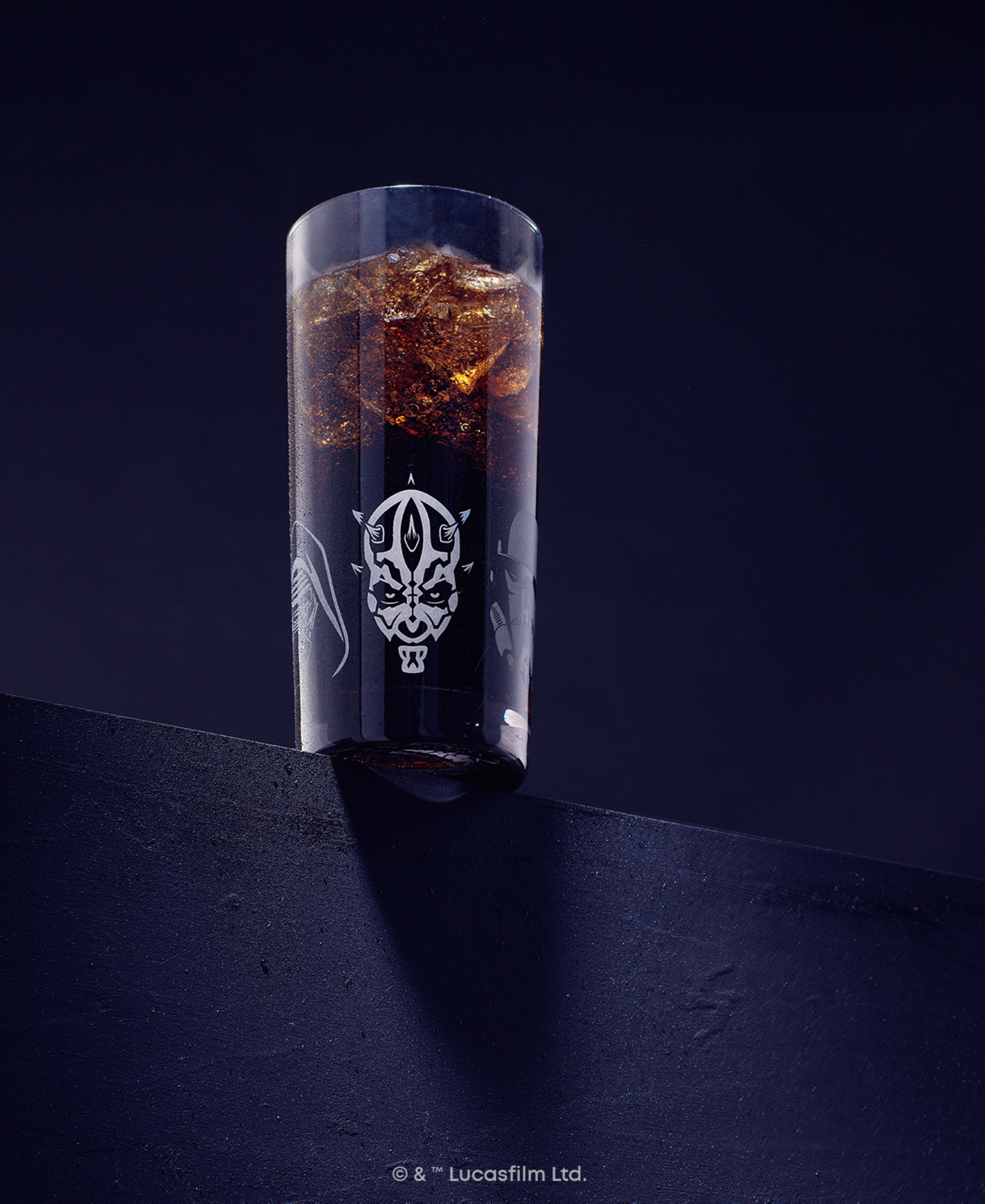 JOYJOLT STAR WARS DARK SIDE TALL DRINKING GLASSES, SET OF 4 