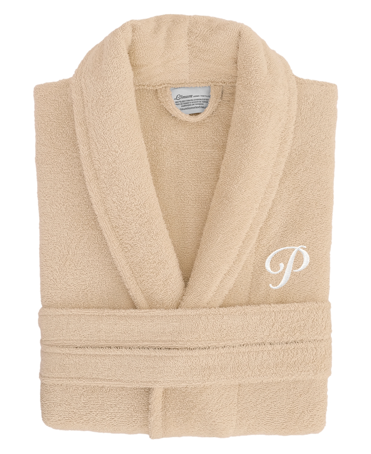 Linum Font 100% Turkish Cotton Unisex Terry Bathrobe - Green Z