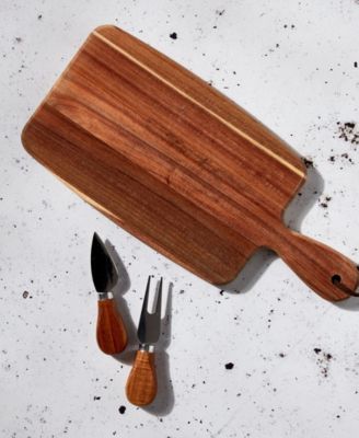 3-Piece Acacia Rectangular Serving Board Set