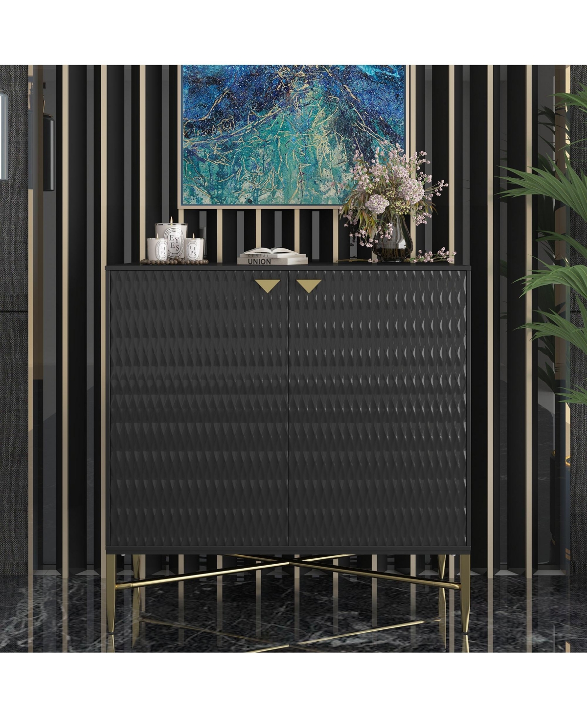 Boyel Living 2 Door Locker Accent Cabinet