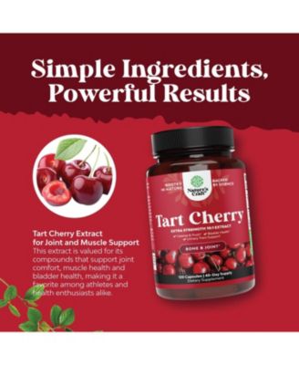 Tart Cherry Capsules, Advanced Uric Acid Cleanse and Joint Support Supplement, Nature's Craft, 120ct