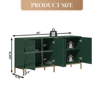 4 Door Locker Accent Cabinet