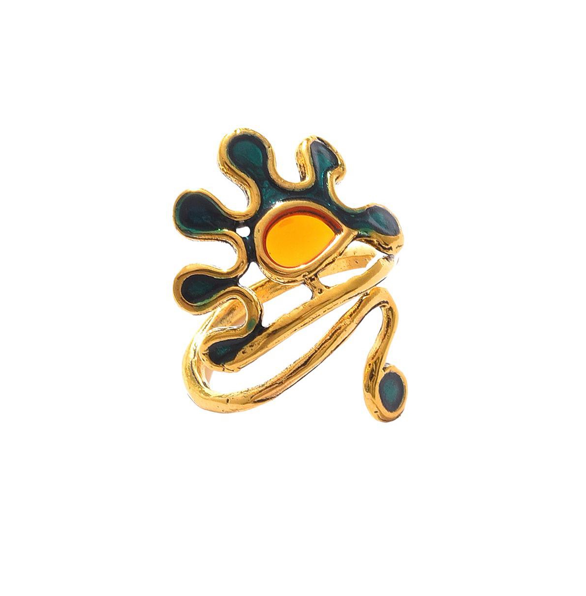 Women's Sun Finger Ring - Gold