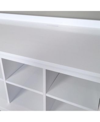 Solid Wood 10 Bin Shoe Storage Bench