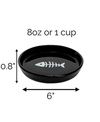 Set of two Oscar Collection Round Cat Dishes