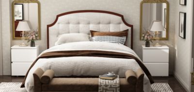 2-Drawer White Nightstand, End Table,Bedroom Bedside Dresser Chest