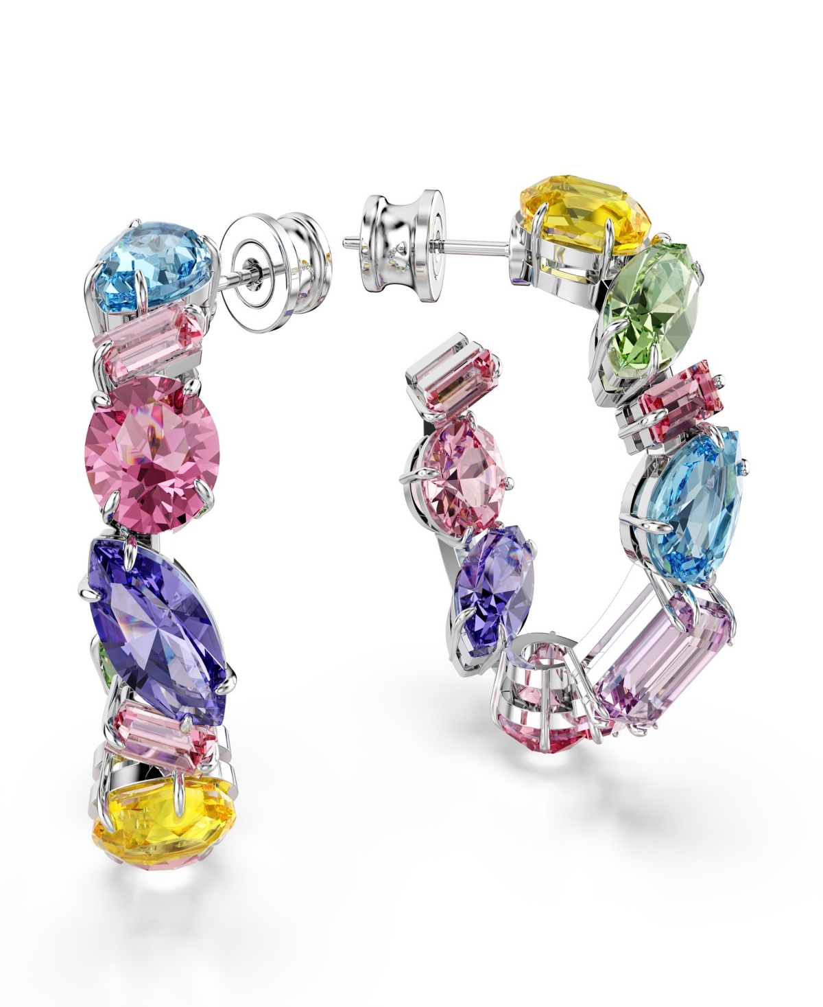 Swarovski Gema Crystal Hoop Earrings In Multicolored