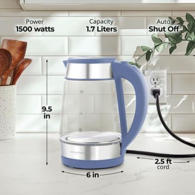 Fast-Boiling Electric Kettle 1500W With Auto Shut-Off 1.7L Hot Water Kettle