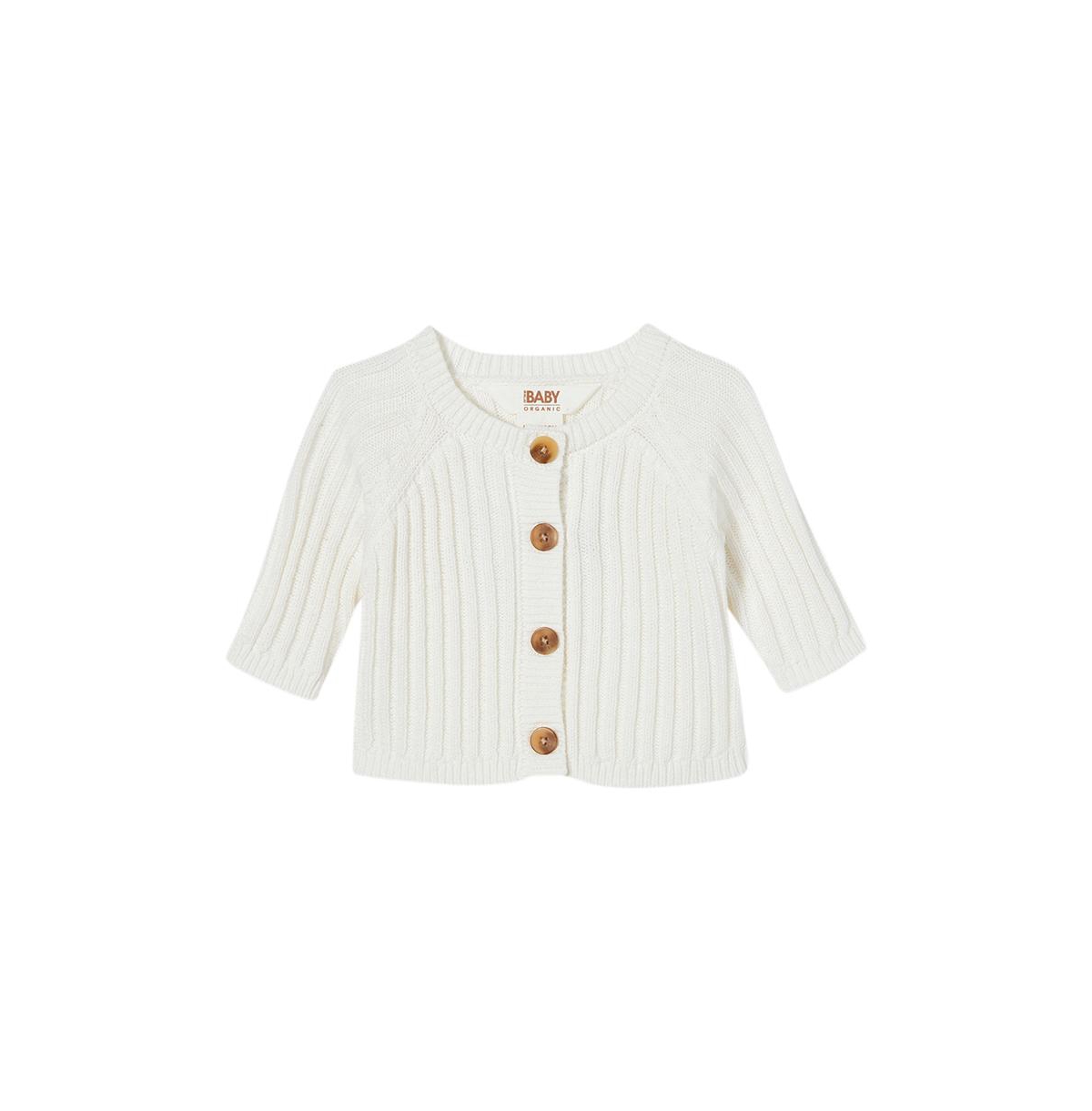 Cotton On Baby Boys Knit Cardigan - Milk