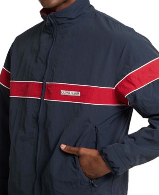 Men's Long Sleeve Mock Neck Windbreaker Jacket