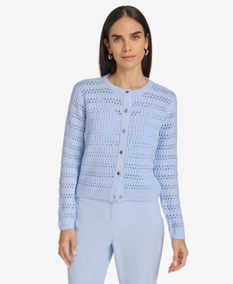 Calvin Klein - Women's Open-Knit Cardigan Sweater