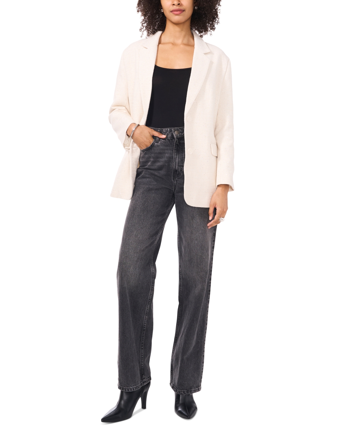 VINCE CAMUTO WOMEN'S EMBELLISHED NOTCHED-COLLAR BLAZER 