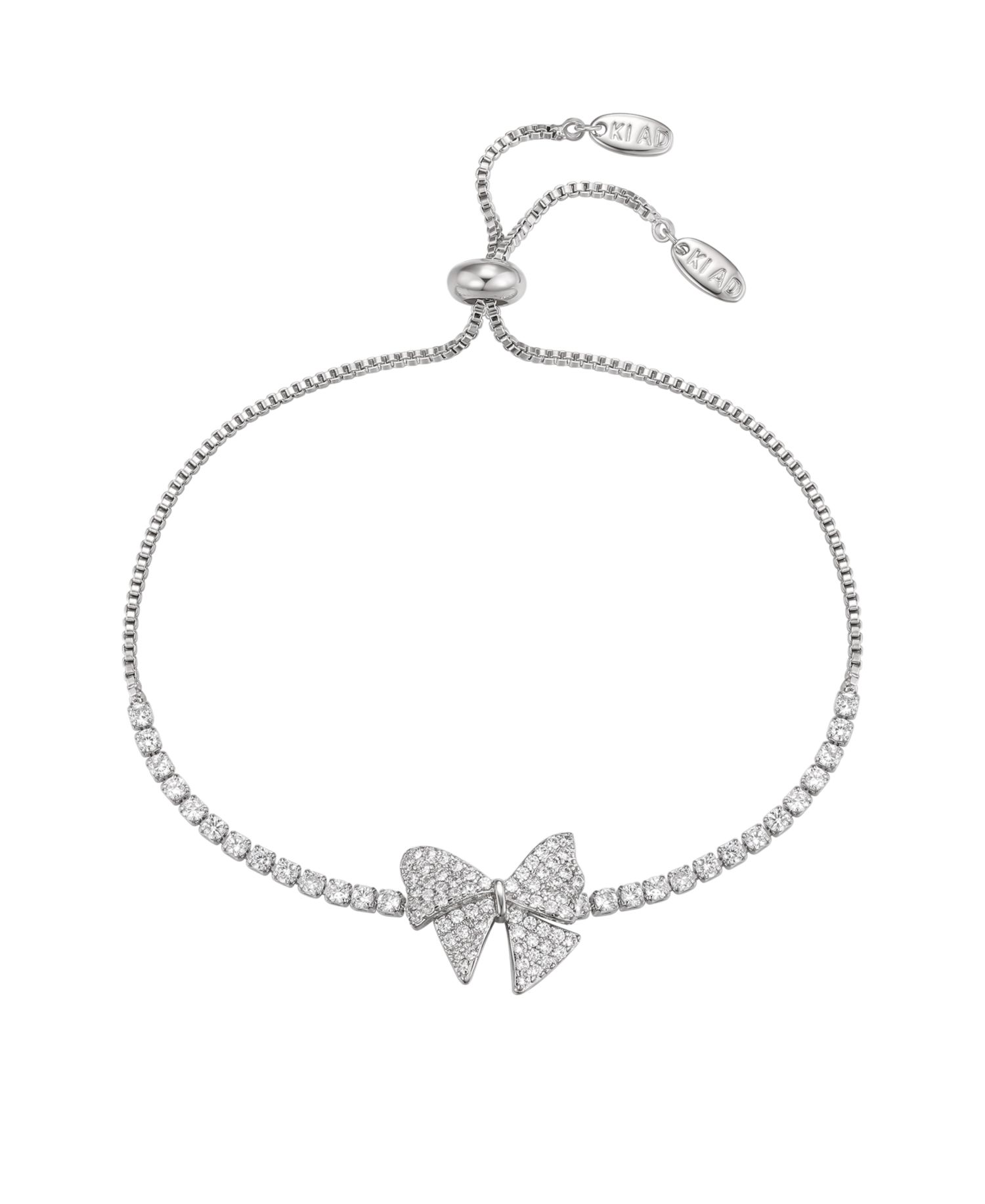 Cubic Zirconia Bow Adjustable Bracelet