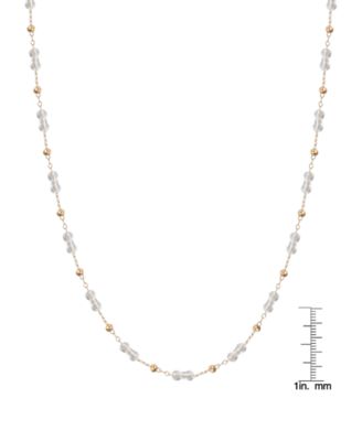 Macys Gold-Plated Clear Crystal Necklace 6290₽