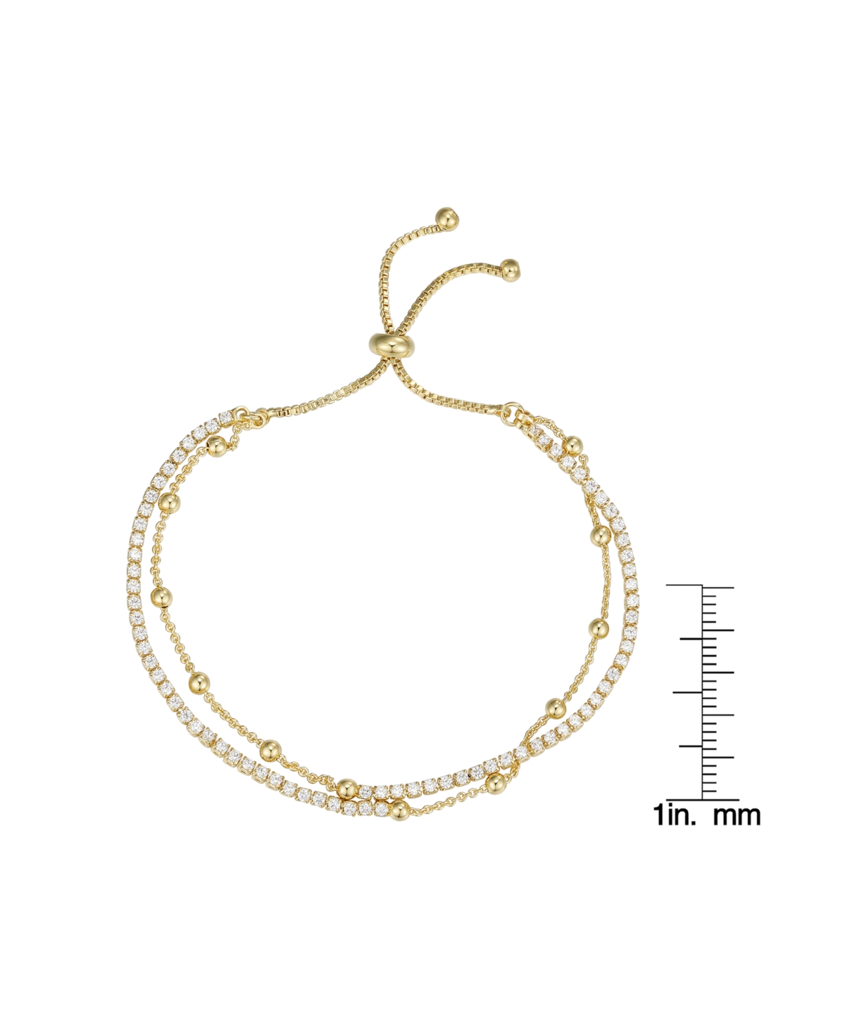 Macy's Double Row Adjustable Bracelet In Gold
