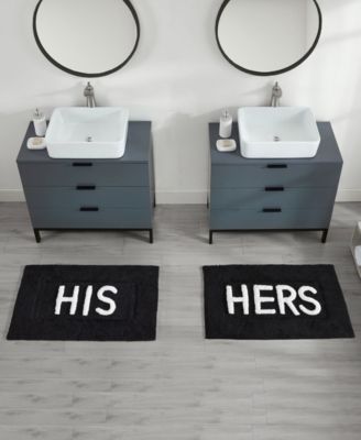 His & Hers Cotton 2-Piece Bath Rug Set