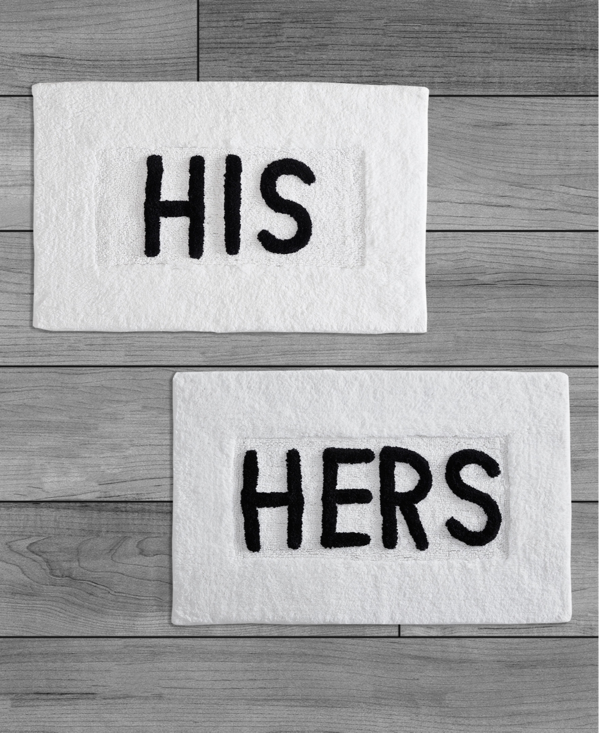 Shop Jean Pierre His & Hers Cotton 2-piece Bath Rug Set In White