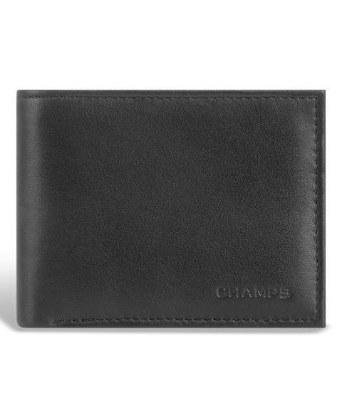 CHAMPS Men's Classic Collection Leather Multi-Wing Card Wallet