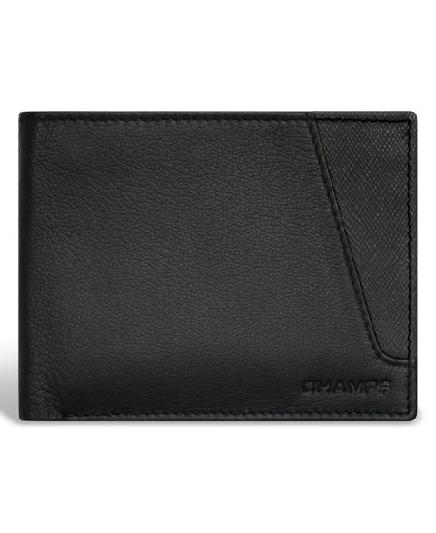 CHAMPS Men's Iconic Collection Leather Center Wing Wallet