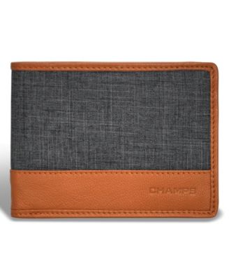 Men's Denim Collection Leather Bi-Fold Wallet