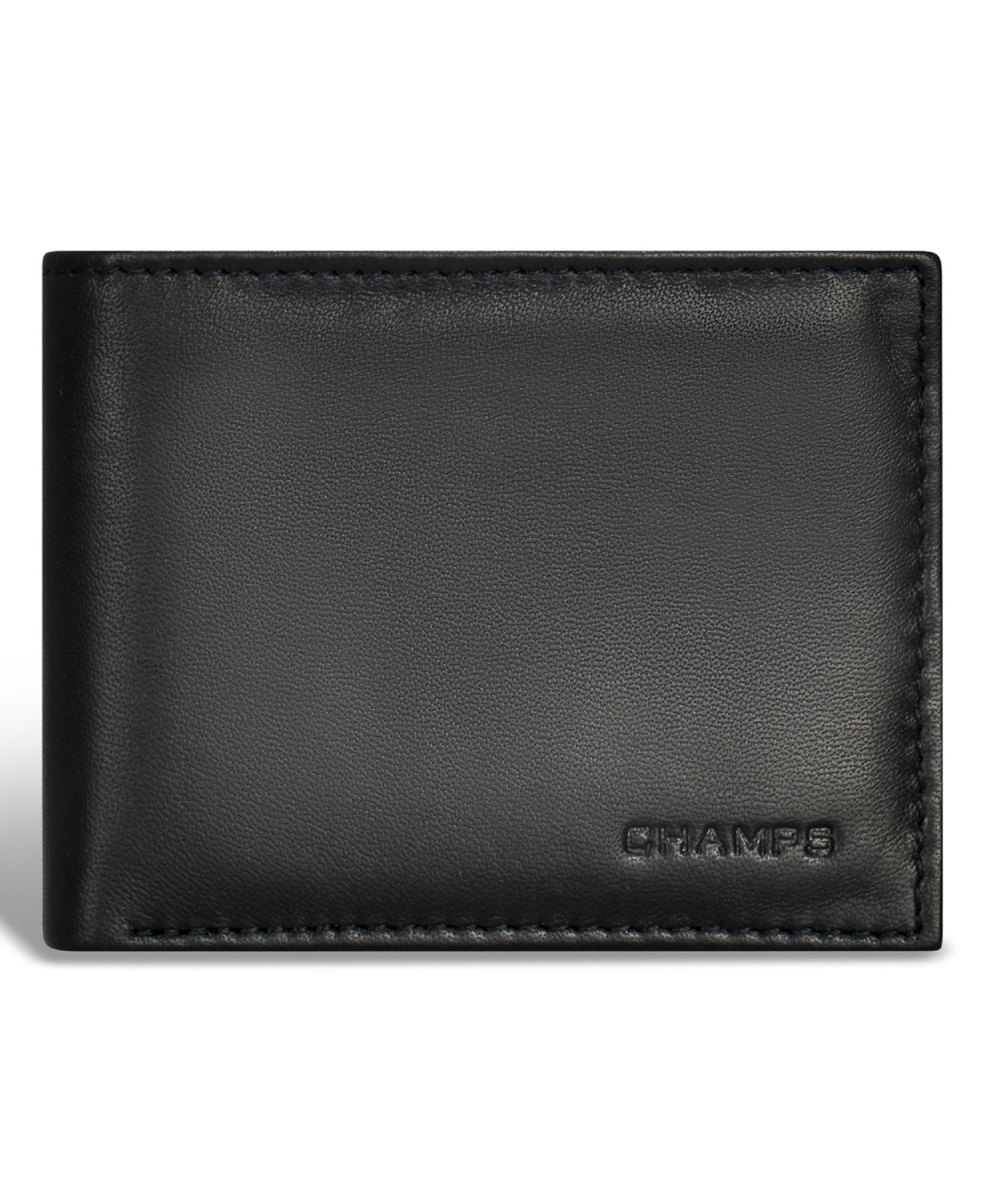 Мужской кошелёк CHAMPS Classic Collection Leather Bi-Fold Wallet, цвет: Чёрный — фото 1