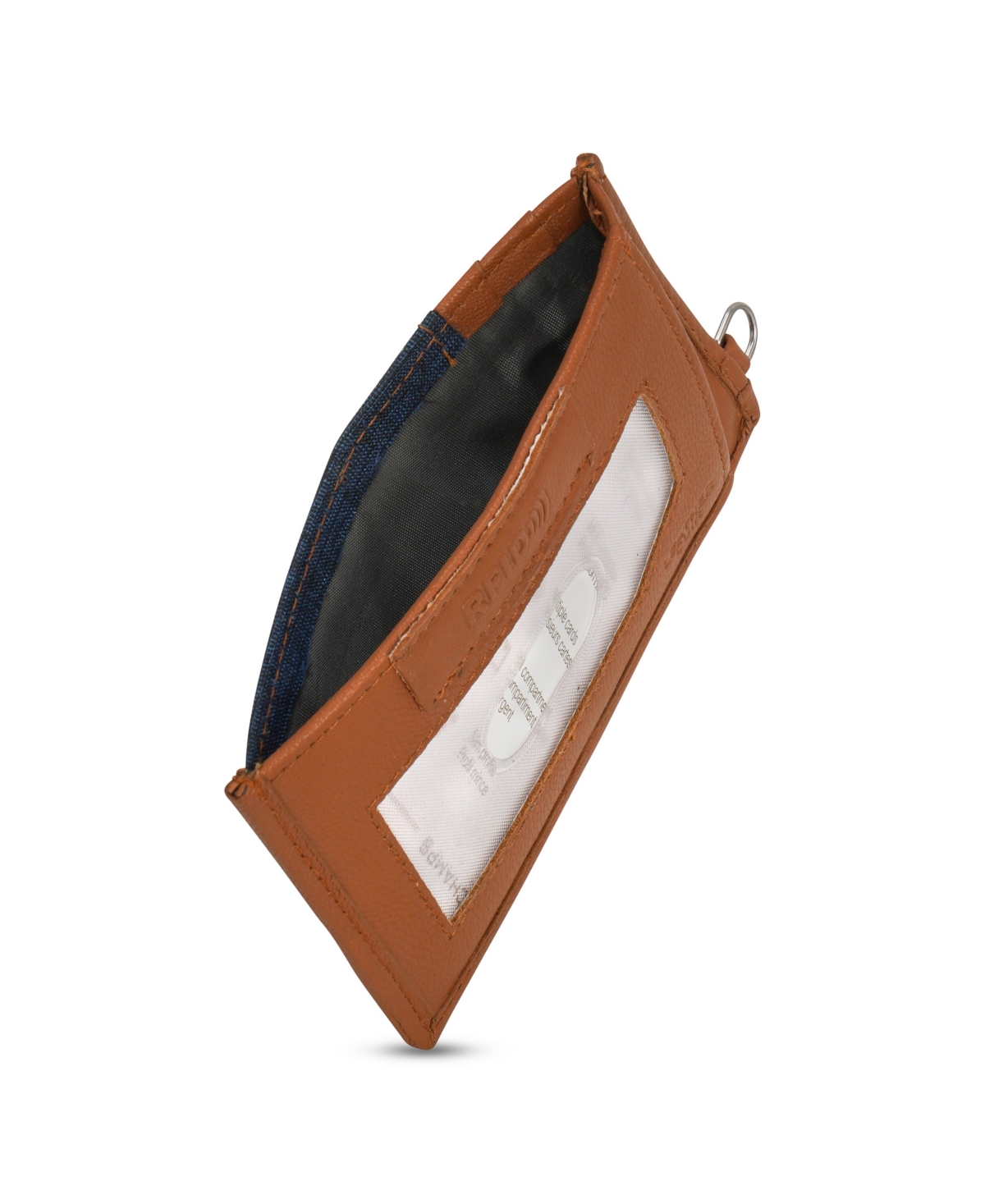 Shop Champs Men's Denim Collection Leather Slim Cardholder In Blue