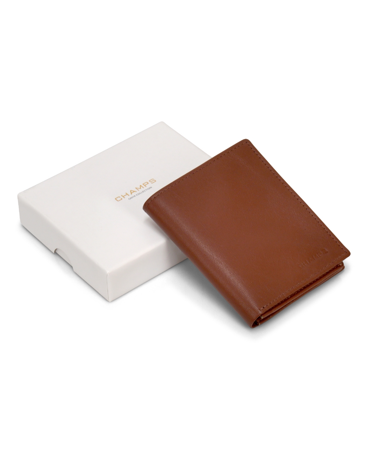Shop Champs Men's Onyx Collection Leather Vertical Wallet In Brown