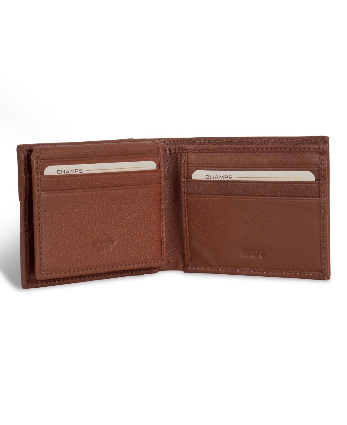CHAMPS MEN'S ONYX COLLECTION LEATHER ACCESS TOP WING WALLET 