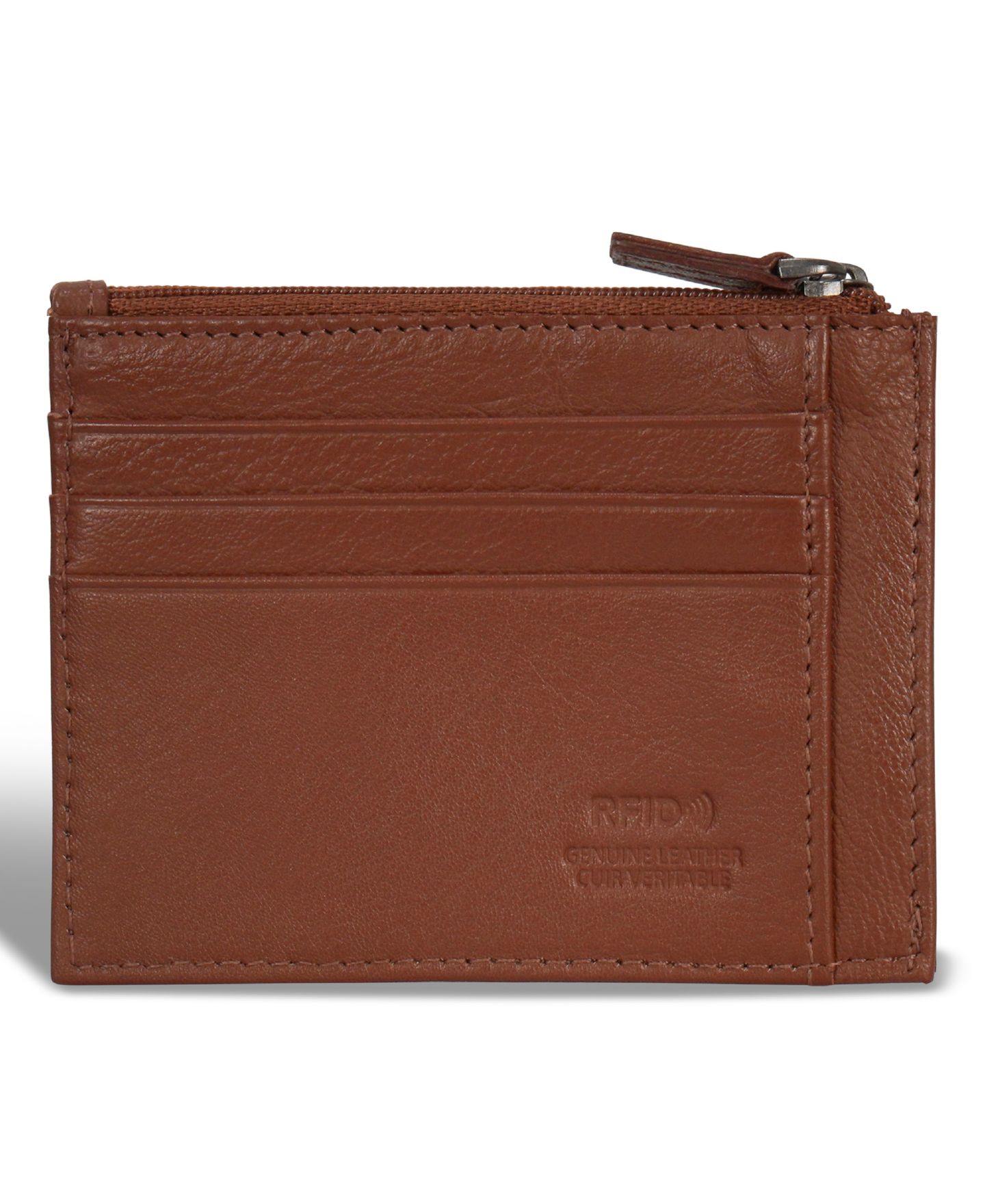 Мужской кошелёк CHAMPS Onyx Collection Leather Zip Card Case, цвет: Чёрный — фото 6