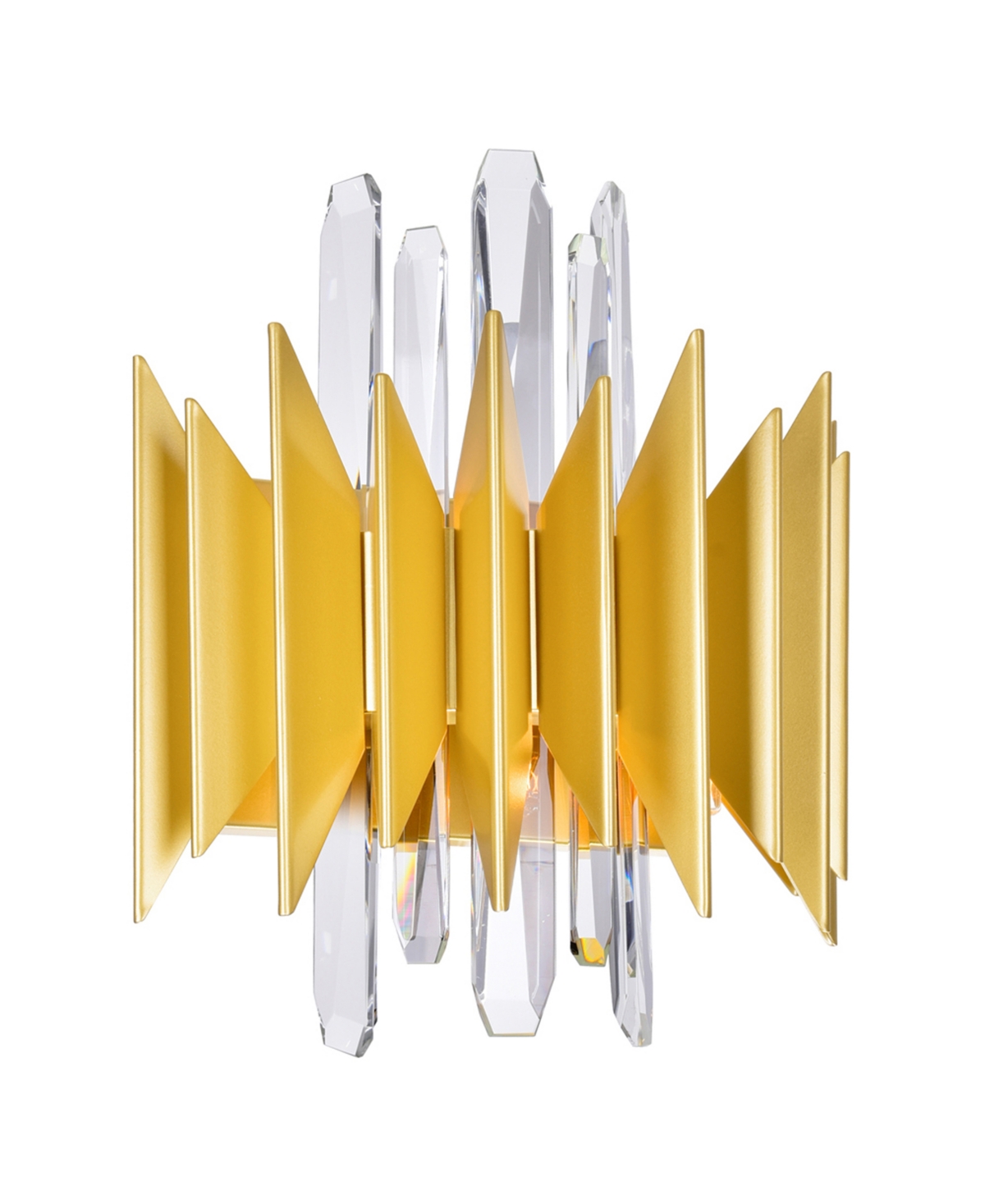 Shop Cwi Lighting 12" Metal Cityscape 5 Light Wall Sconce In Satin Gold