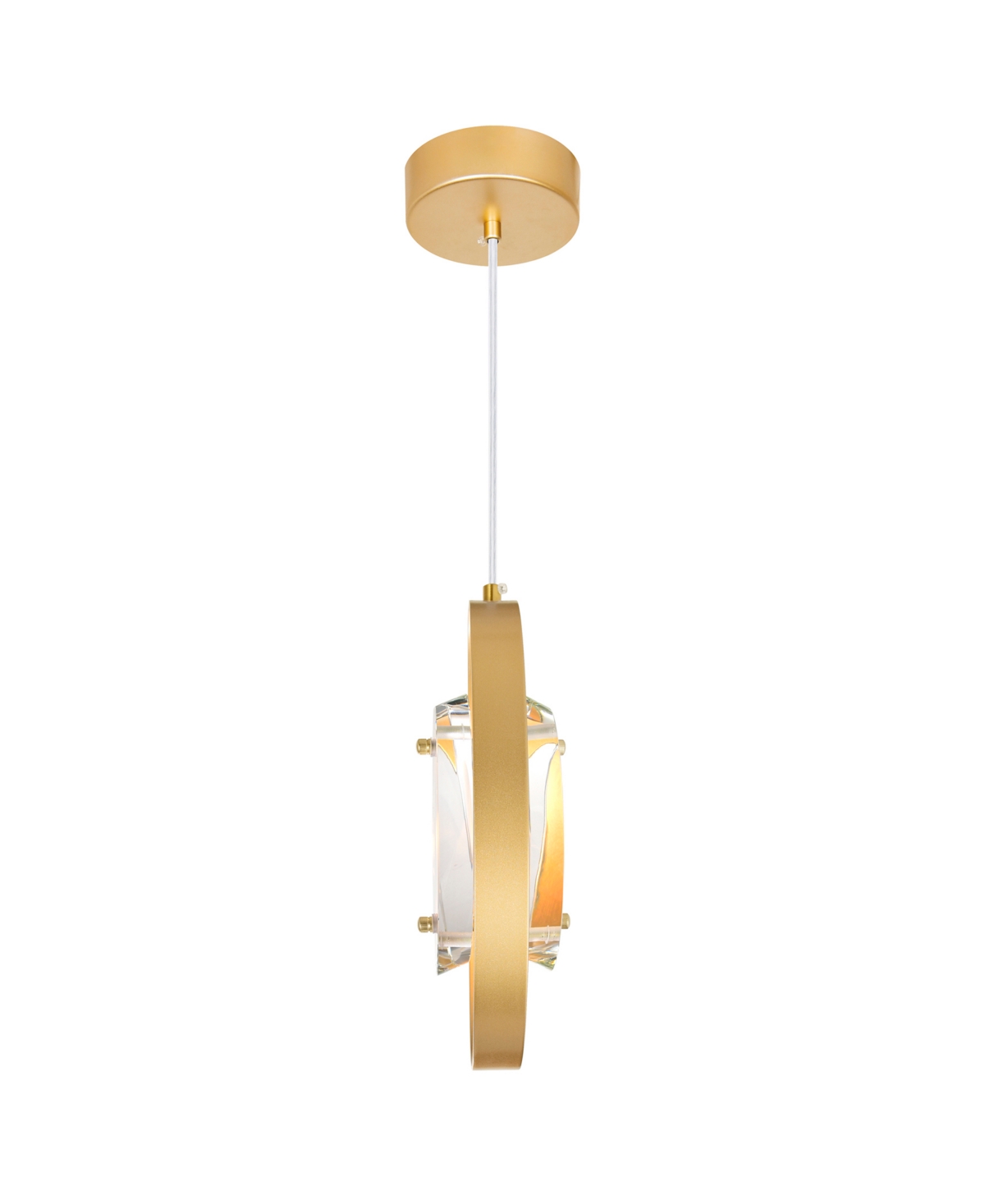 Shop Cwi Lighting 98" Metal Iris 1 Light Mini Pendant In Sun Gold
