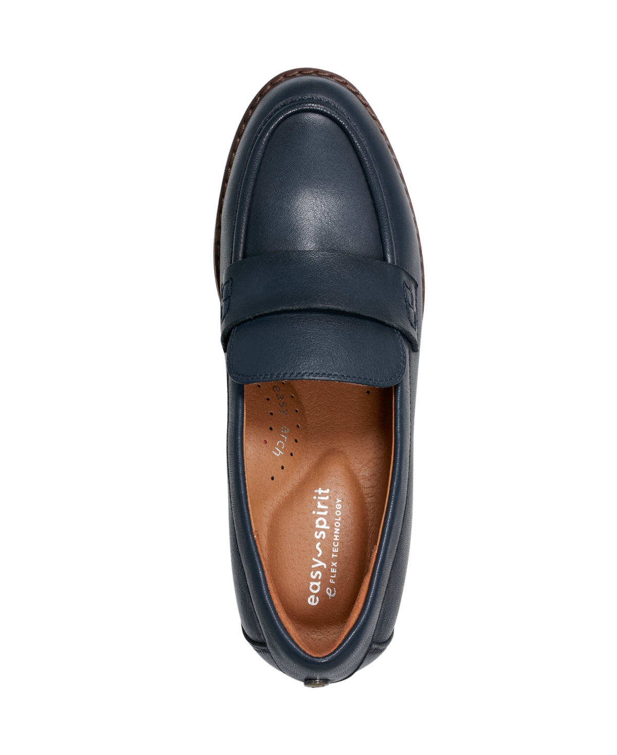 Shop Easy Spirit Women's Charli Casual Slip-on Loafers In Navy Leather