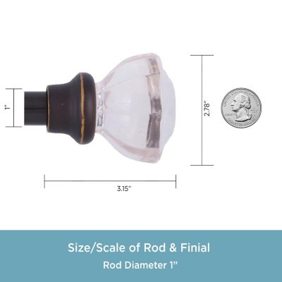 Mashapee 1" Premium Decorative Window Curtain Rod