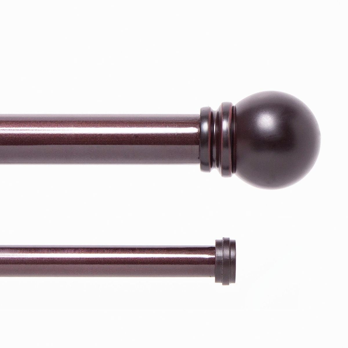Hamlin 1-Inch Premium Double Curtain Rod for Stylish Window Drapery - Weathered brown