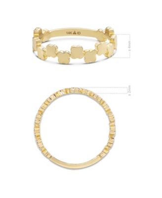 Clover Ring in 14K Gold, Size 6, approx. 2.4 grams