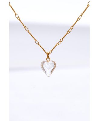 Frost Heart Necklace and Earrings Set