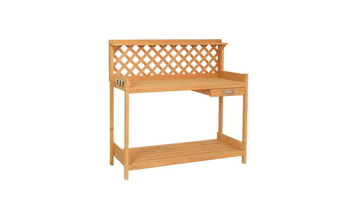 Slickblue Garden Workbench with Drawer Functional Storage Solution for Outdoor Projects