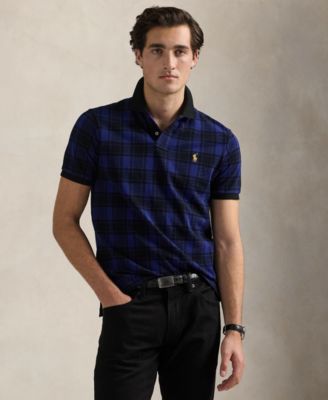Polo Ralph Lauren - Men's Custom Slim Fit Plaid Mesh Polo Shirt