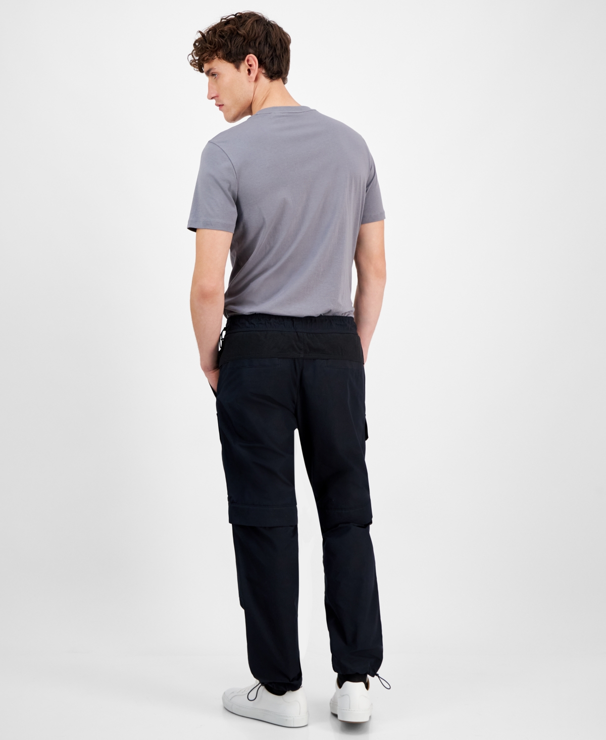 Hugo Boss Men's Glenn Drawstring Cargo Pants In Black