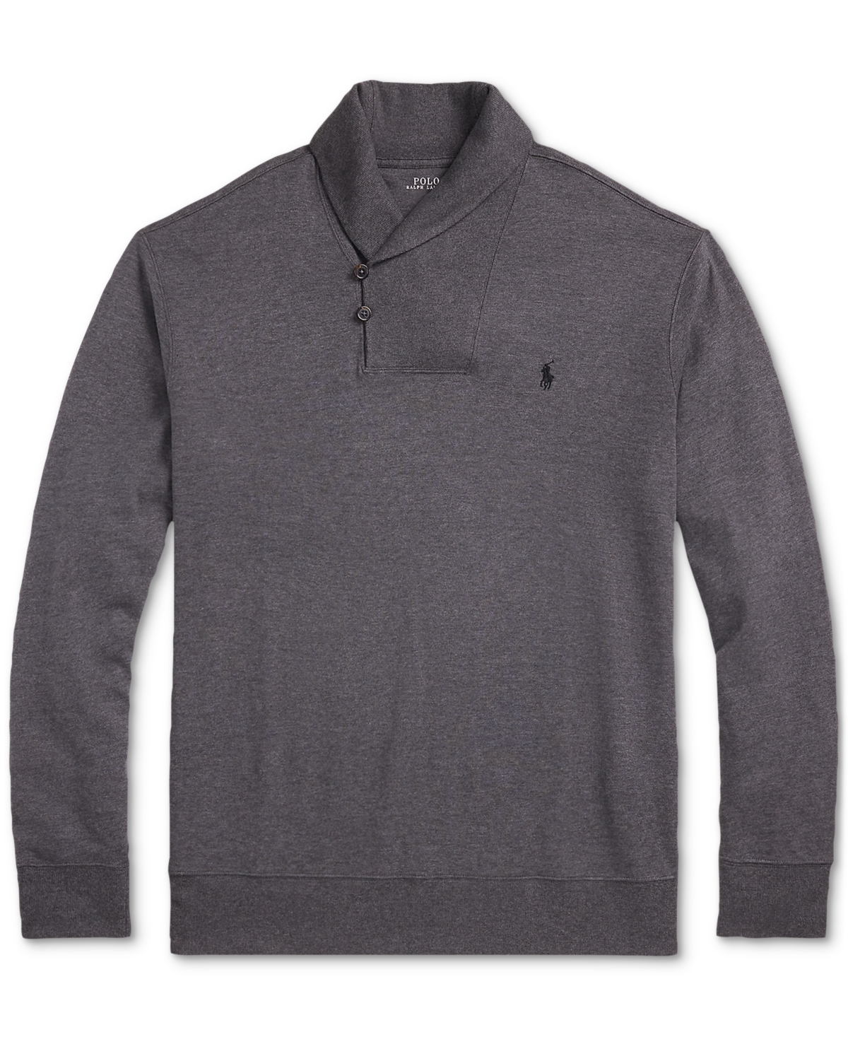 Lauren Ralph Lauren Men's Big & Tall Luxury Jersey Shawl-Collar Pullover