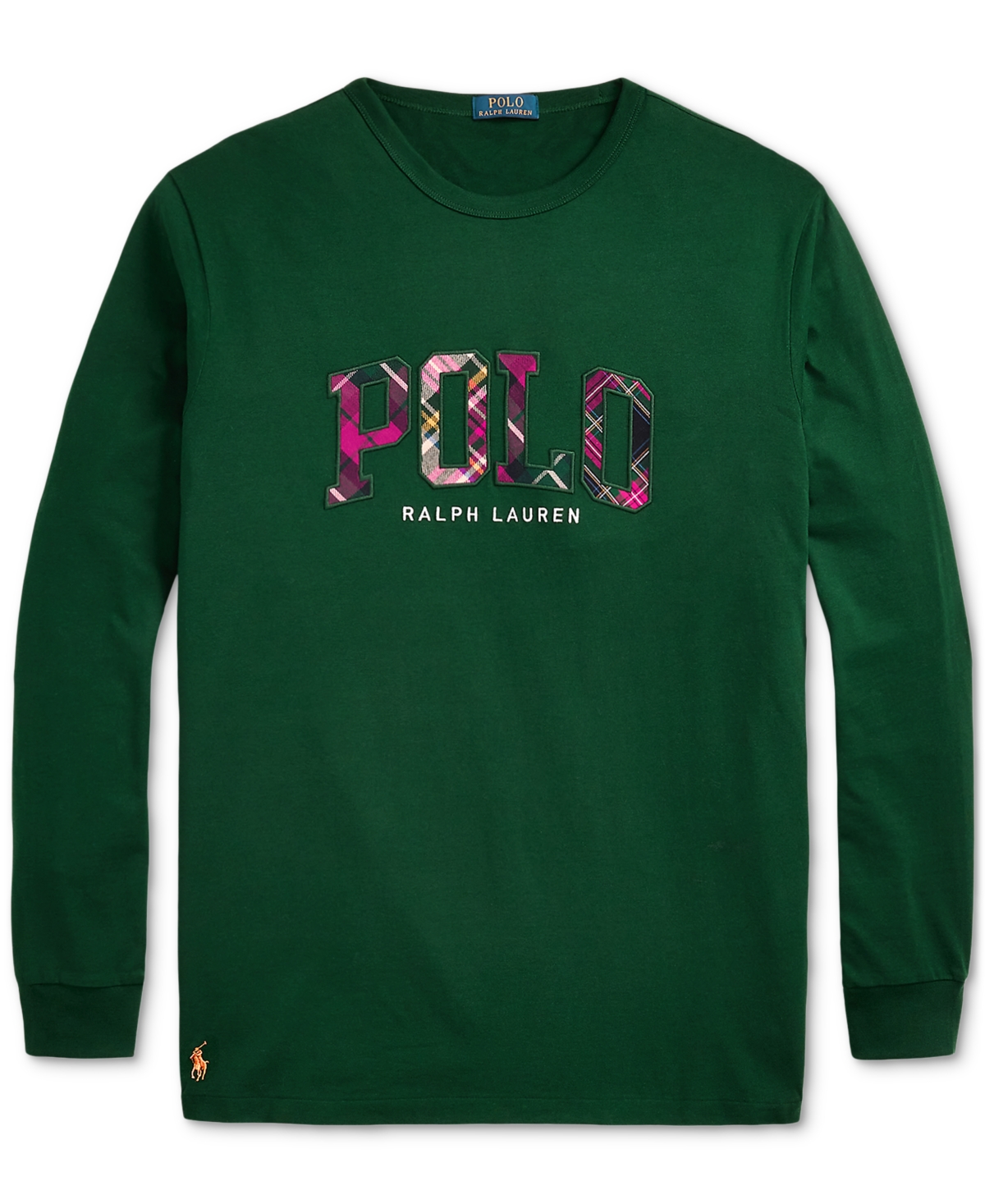 Polo Ralph Lauren Men's Big & Tall Plaid-Logo Jersey T-Shirt