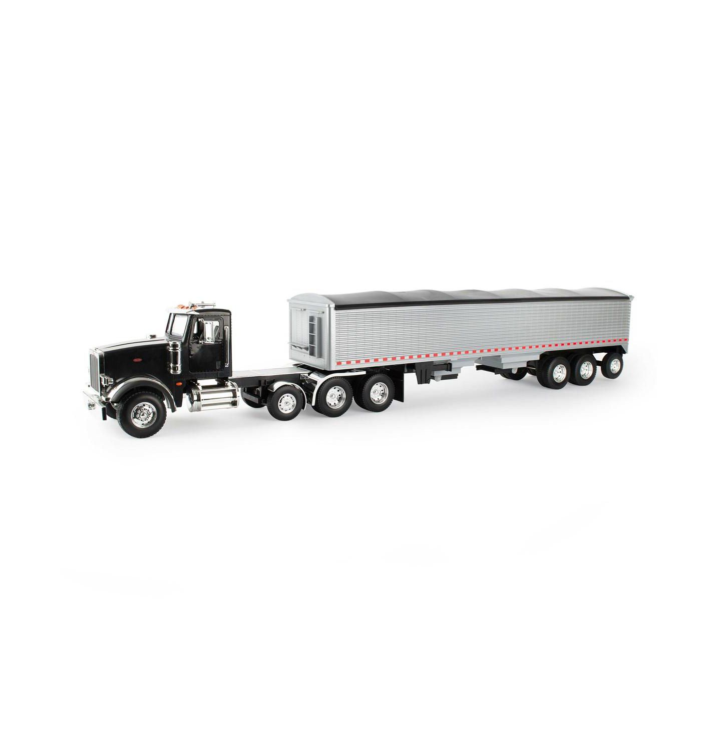 Детская игрушка ERTL 1/16 Big Roads Farm Black Peterbilt Model with Grain Trailer and Lights and Sounds — фото 1