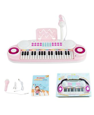37 Keys Kids Toy Electronic Organ Portable Piano Keyboard w/ Microphone