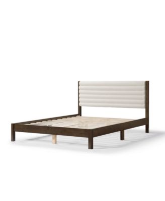 Adin Queen Size Boucle Fabric Upholstered Bed