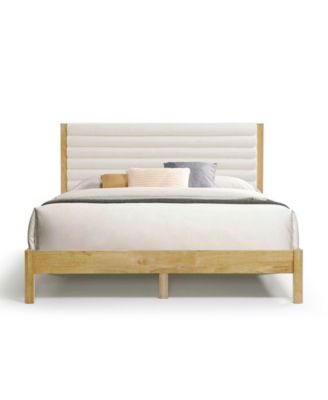 Adin Queen Platform Bed with Boucle Upholstery