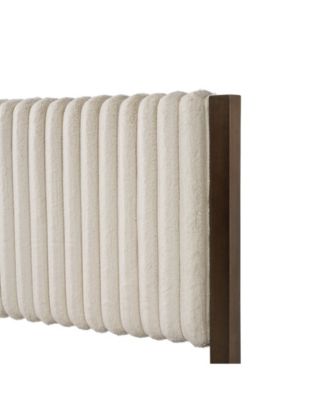 Alder Queen Platform Bed with Corduroy Fabric Upholstery