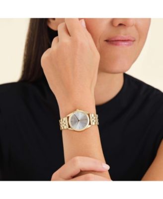 Ace XS Women's Gold Tone Stainless Steel Bracelet Watch 29mm